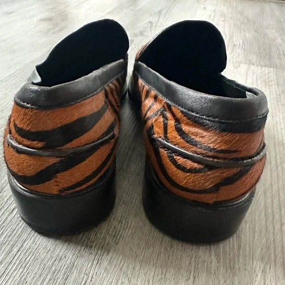 Franco Sarto Irena Dyed Calf Hair Mixed Animal Print Loafers - Picture 4 of 5